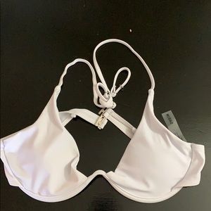 White bathing suit top
